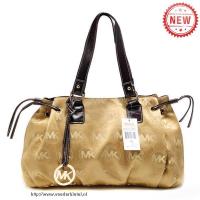 michael kors logo monogram groot beige schoudertas Tassen Winkels dy1gl794